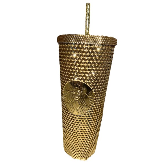 Lot Of 4 2021 Starbucks Cups 24oz Tumblers  Gold Pink Purple Blue - Picture 2 of 13